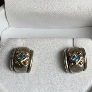 Blue Topaz Earrings.